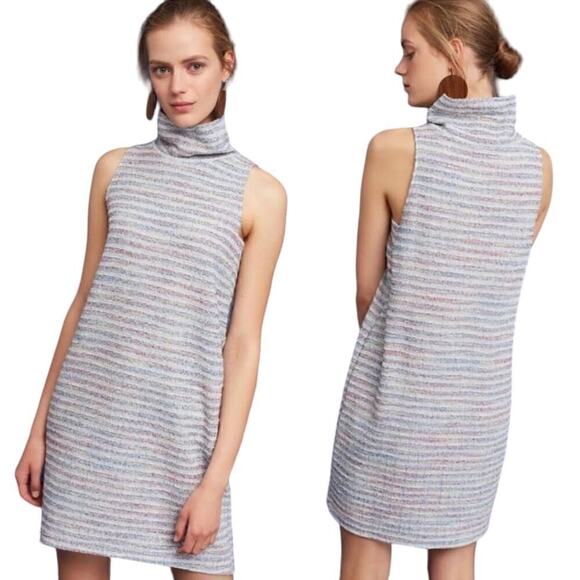 Akemi + Kin by Anthropologie Tweed Mock Neck Sleeveless Shift Dress Size XS - Picture 1 of 6
